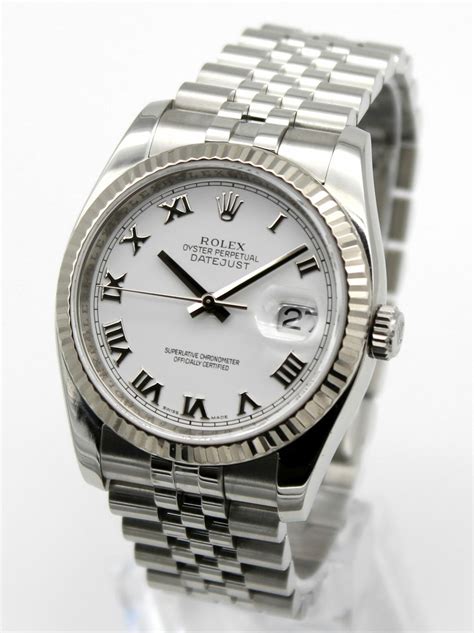 rolex datejust roman numerals for sale|Rolex white roman dial name.